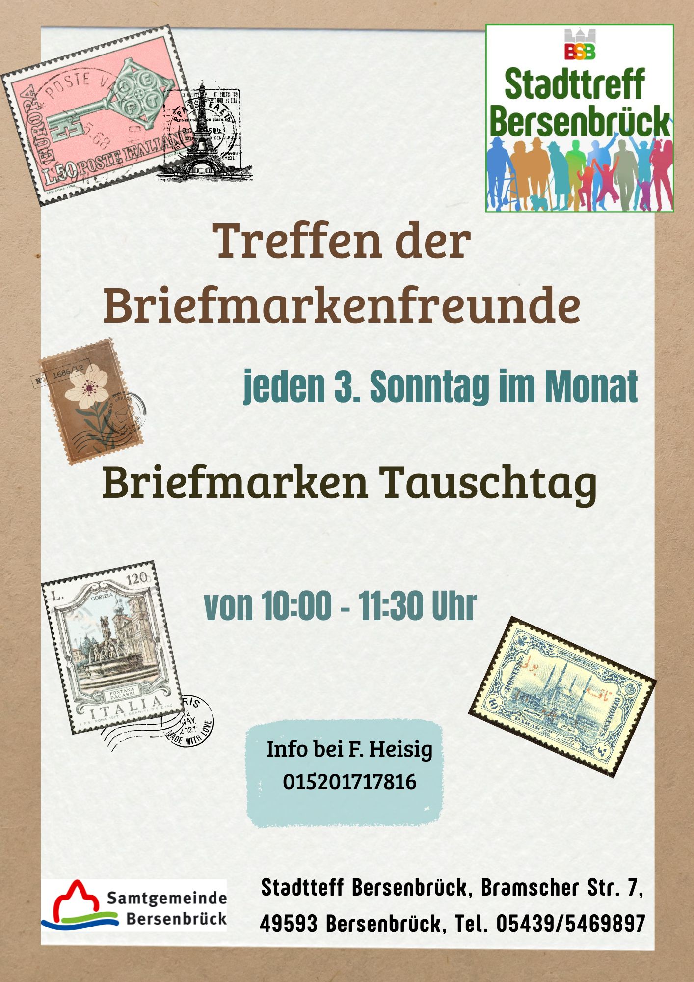 9.3.26 Plakat Treffen der Briefmarkenfreunde